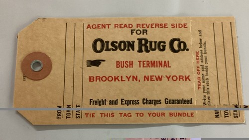 Vintage tag ticket olson - vintage,