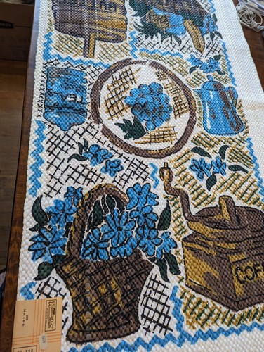 Vintage country kitchen rug - country,