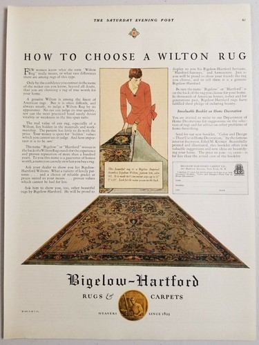 1927 print bigelow hartford - ad, bigelow-hartford