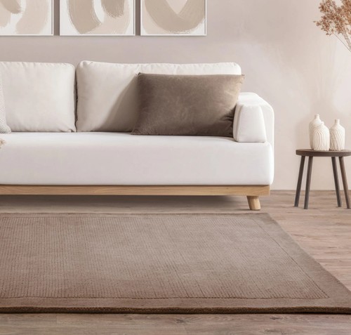 York rug taupe - rug, wool