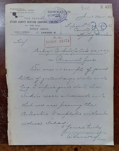 1910 patent steam - patent, carpet