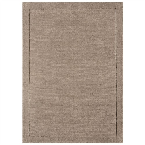 York plain wool rugs taupe - wool,