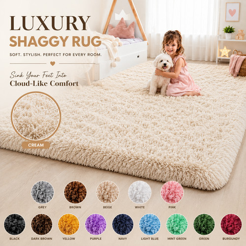Thick large shaggy - thick, rugs