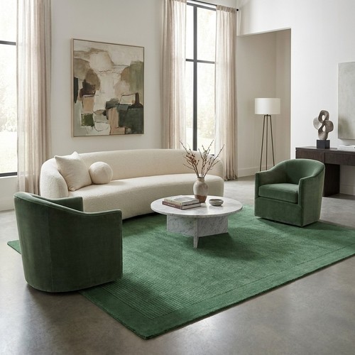 Wool rug york forest green - rug,